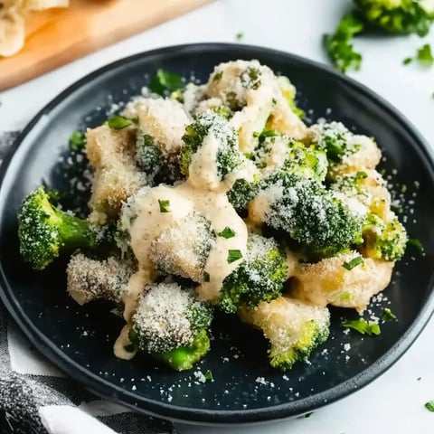 Freshly fried crispy broccoli tempura paired with creamy parmesan garlic aioli.